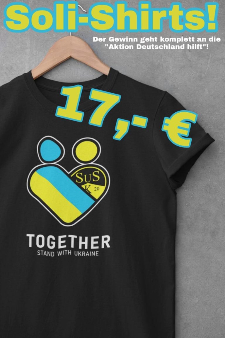 Solidaritäts-Shirts für die Ukraine! Ein Aufruf unserer Ersten